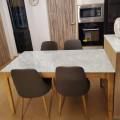 Apartment - Choa Chu Kang | Product Seen: [Marble x Shiro Dining Table - W1500 & Beatrice Side chair - V2]